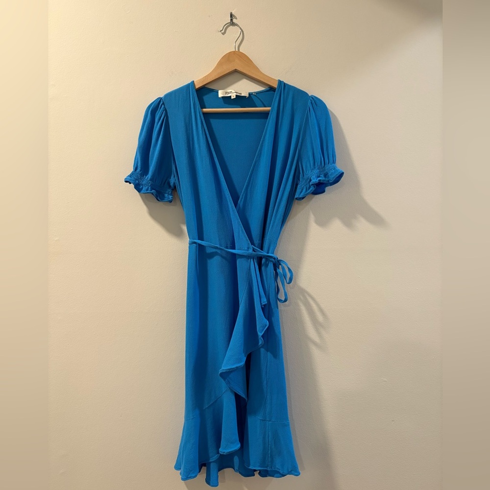 DVF blue wrap dress